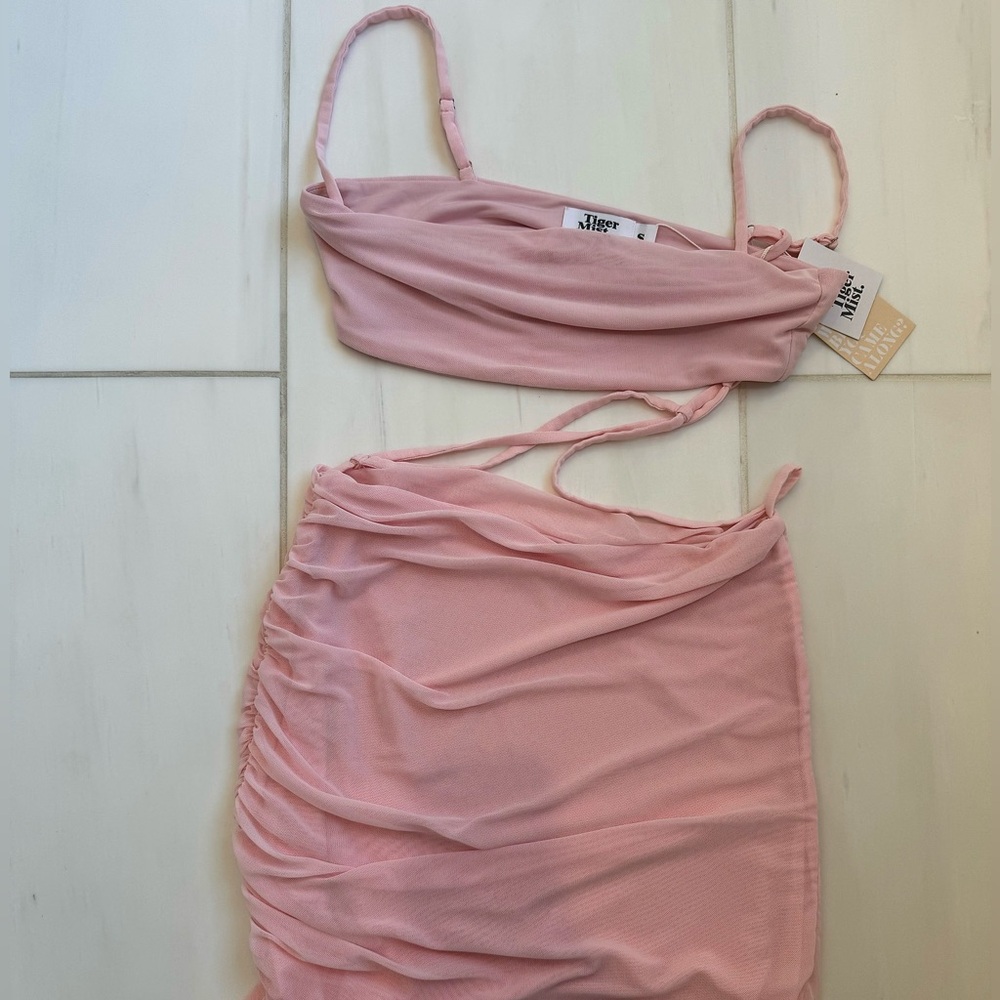 TIGER MIST BABY PINK MINI DRESS